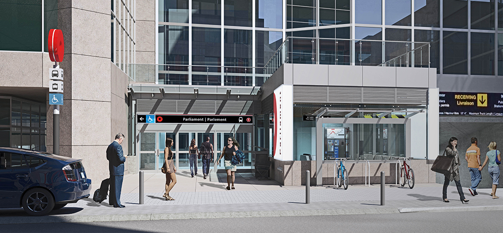 Queen St. Fare Parliament Station Entrance 